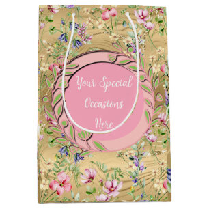 Elegant Floral Frame: for Every Occasion Medium Gift Bag