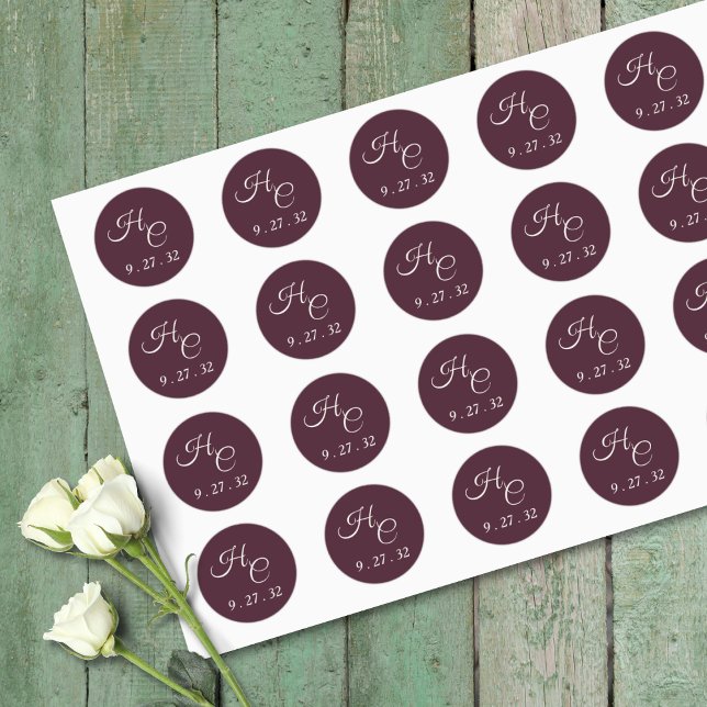 Elegant Floral Frame Pink Blush Purple Peach White Classic Round Sticker (Creator Uploaded)