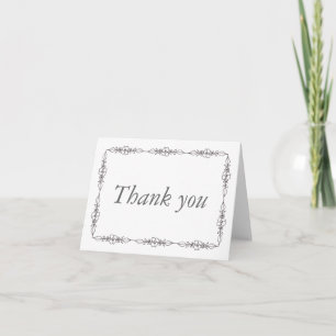 Elegant Floral Frame Thank You Card