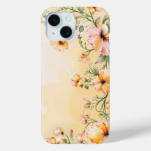 Elegant Floral Frame Watercolor Phone Case
