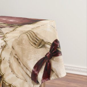 Elegant Floral Friendsgiving Dinner Tablecloth