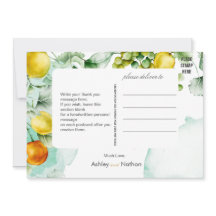 Elegant Floral & Fruit watercolour Summer Wedding