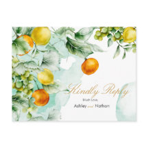Elegant Floral & Fruit watercolour Summer Wedding