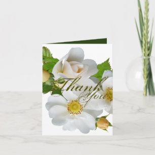 Elegant Floral Full Bloom Bridesmaid Thank You Note Card