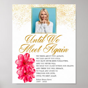 Elegant Floral Funeral Poem Sign