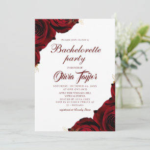 Elegant Floral Garden Bachelorette Party Invitation