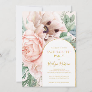 Elegant Floral Garden   Pastel Bachelorette Party Invitation