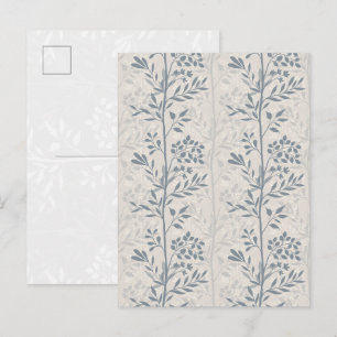 Elegant Floral Garden Silhouette Art Postcard