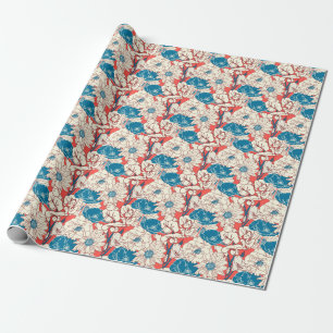 Elegant Floral Garden: Vintage Seamless Design Wrapping Paper