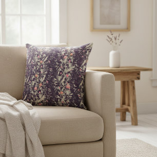 Elegant Floral Garden Watercolor Roses & Tulips Cushion