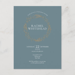 Elegant Floral Garland Bridal Shower Invitation