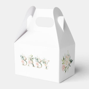 Elegant Floral Gender Neutral Baby Shower  Favour Box