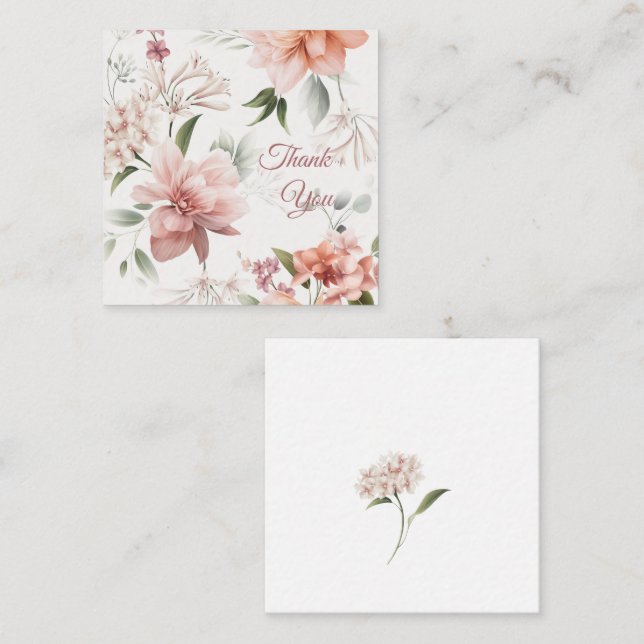 Elegant Floral Gift Enclosure Card Custom (Front/Back)