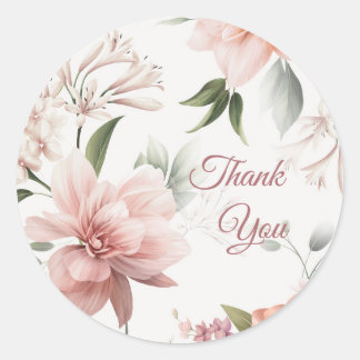 Elegant Floral Gift Favour Sticker Custom