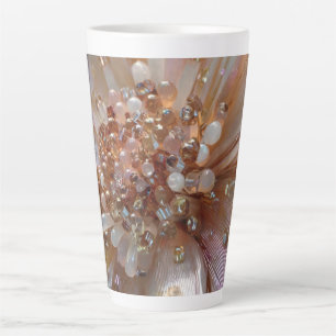 Elegant Floral Glass-Inspired Design Coffee Cup
