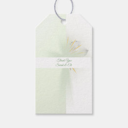 Elegant floral glowing cross  gift tags
