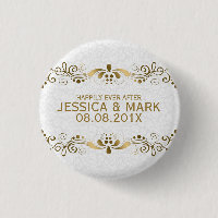 Elegant Floral Gold Lace With White Damasks 2