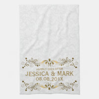 Elegant Floral Gold Lace With White Damasks 2