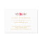 Elegant Floral Gold Lash Salon Aftercare Card