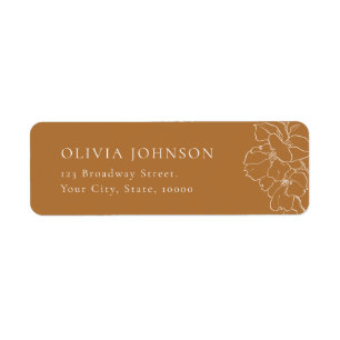 Elegant floral golden fall Return Address