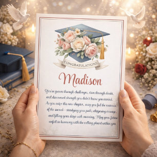 Elegant Floral Graduation Card