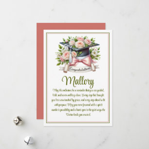 Elegant Floral Graduation Card