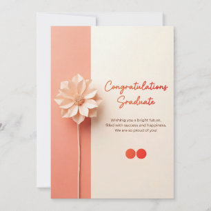 Elegant Floral Graduation Card Congratulations