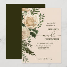 Elegant Floral Greenery and Cream Bouquets Wedding