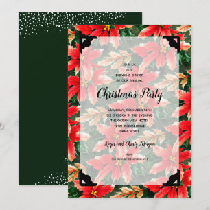 Elegant Floral Greenery Christmas Party