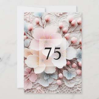 Elegant floral greenery watercolor birthday party invitation