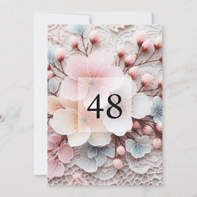 Elegant floral greenery watercolor birthday party invitation (Front)