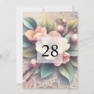 Elegant floral greenery watercolor birthday party invitation