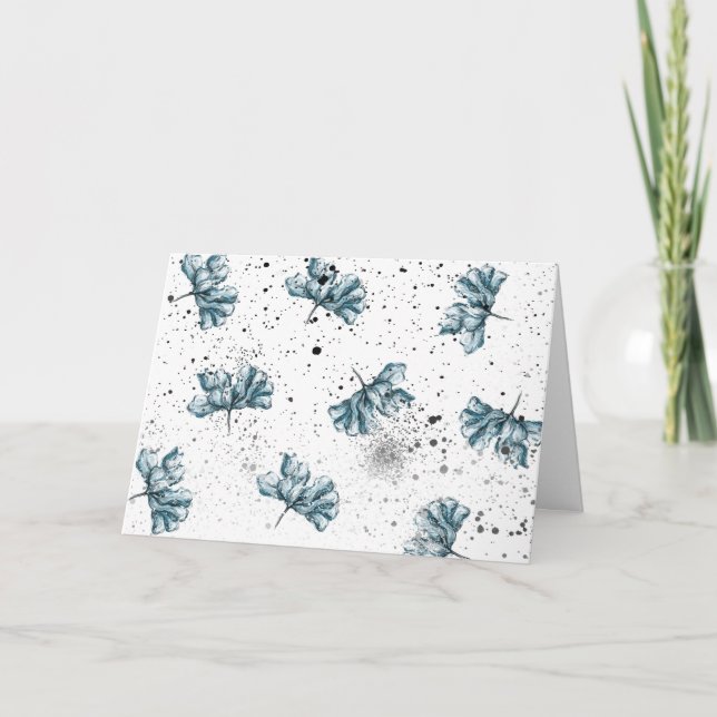 Elegant Floral Grunge Card (Front)
