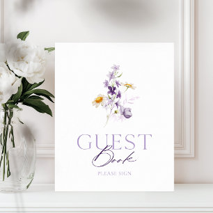 Elegant Floral Guest Book Sign
