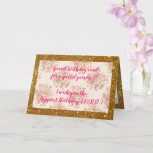 Elegant Floral Happiest Birthday Card