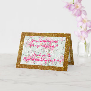 Elegant Floral Happiest Birthday Card
