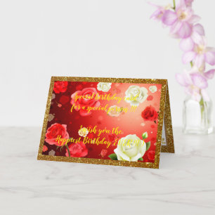 Elegant Floral Happiest Birthday Card
