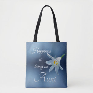 Elegant Floral Happiness is Being An Aunt Tote Bag