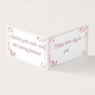 Elegant Floral Happy Birthday Card – Personalised