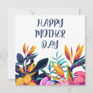 Elegant Floral Happy Mother’s Day Personalised Thank You Card