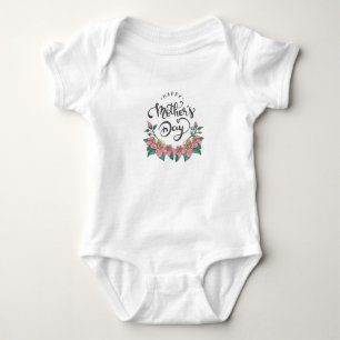 Elegant Floral Happy Mother's Day   Bodysuit