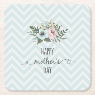 Elegant Floral Happy Mother's Day   Coaster