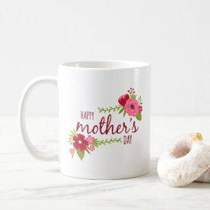 Elegant Floral Happy Mother's Day   Coffee Mug