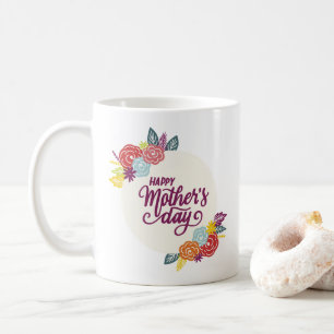 Elegant Floral Happy Mother's Day   Coffee Mug