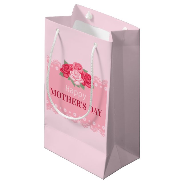 Elegant Floral Happy Mother's Day | Gift Bag (Front Angled)