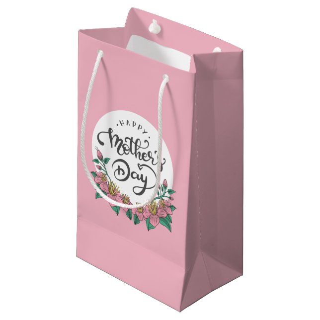 Elegant Floral Happy Mother's Day | Gift Bag (Front Angled)