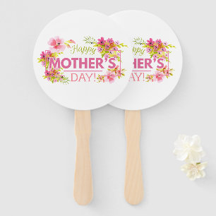 Elegant Floral Happy Mother's Day   Hand Fan