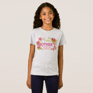 Elegant Floral Happy Mother's Day Jersey Shirt