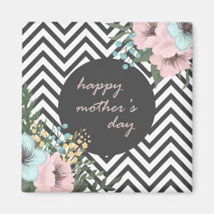 Elegant Floral Happy Mother's Day Magnet
