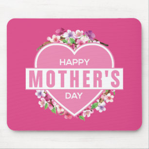 Elegant Floral Happy Mother's Day   Mouse Pad